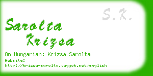 sarolta krizsa business card